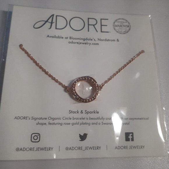 ADORE BY SWAROVSKI ORGANIC CIRCLE BRACELET - Picture 1 of 2